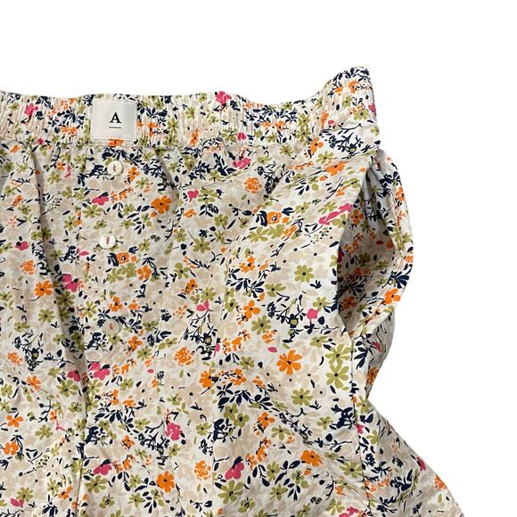 Anthropologie Women’s PJ Boxer Shorts Loose Comfy Pockets Multi Floral sz L - Picture 3 of 6